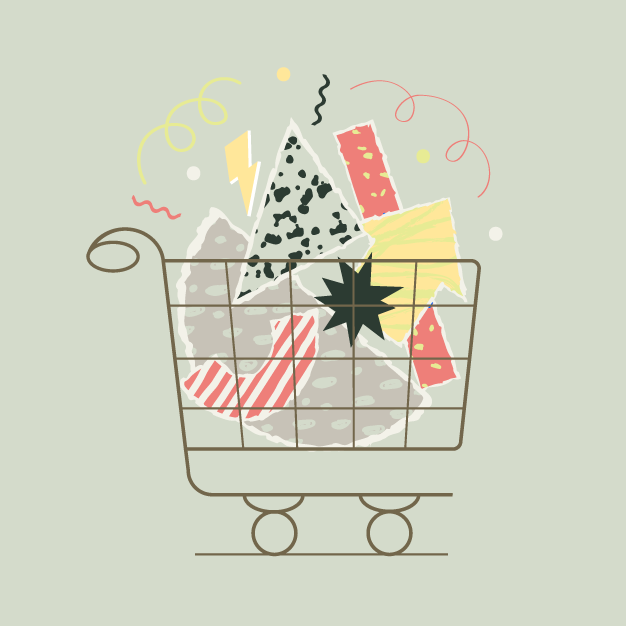 graphic-illustration-of-shopping-cart-with-creative-packages
