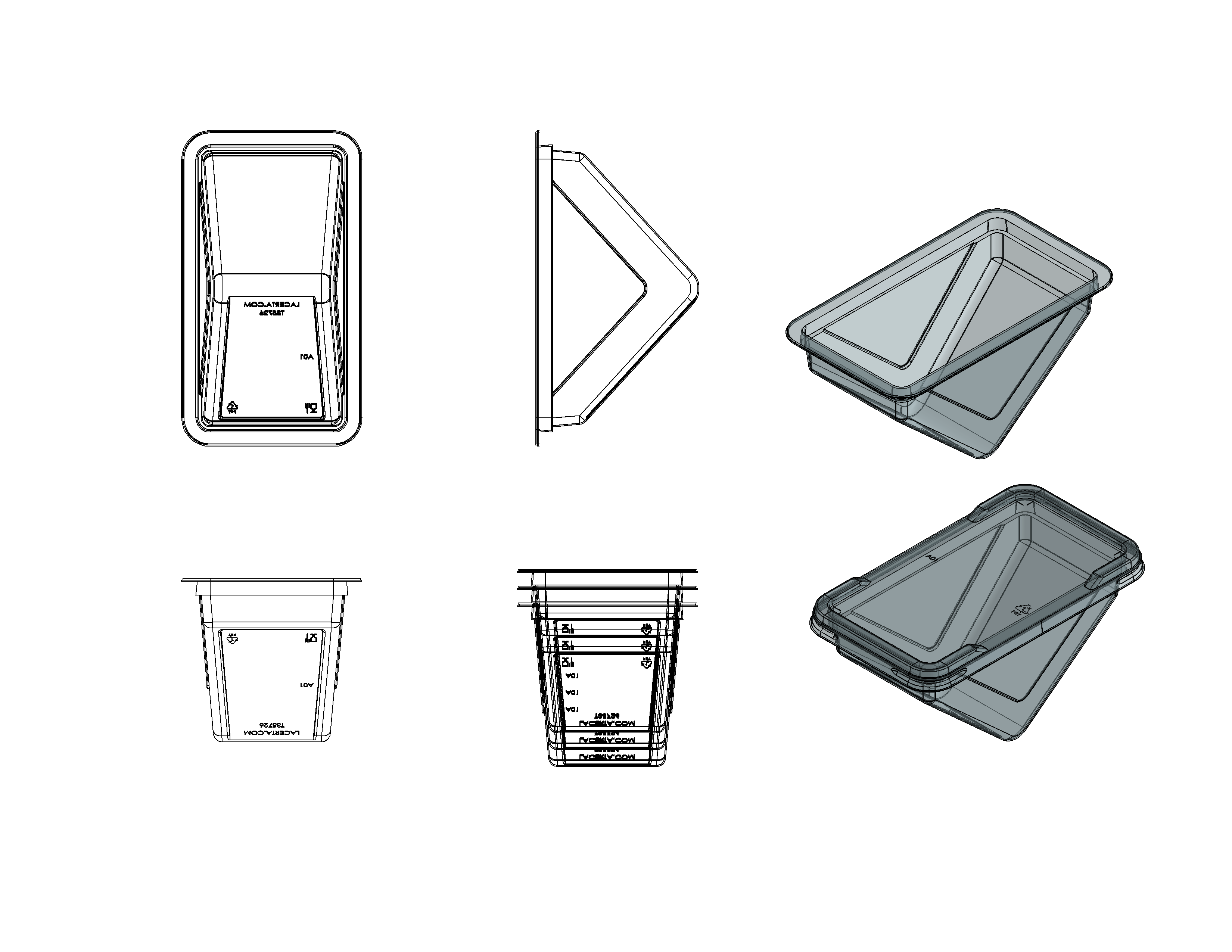 Sandwich Wedge Container