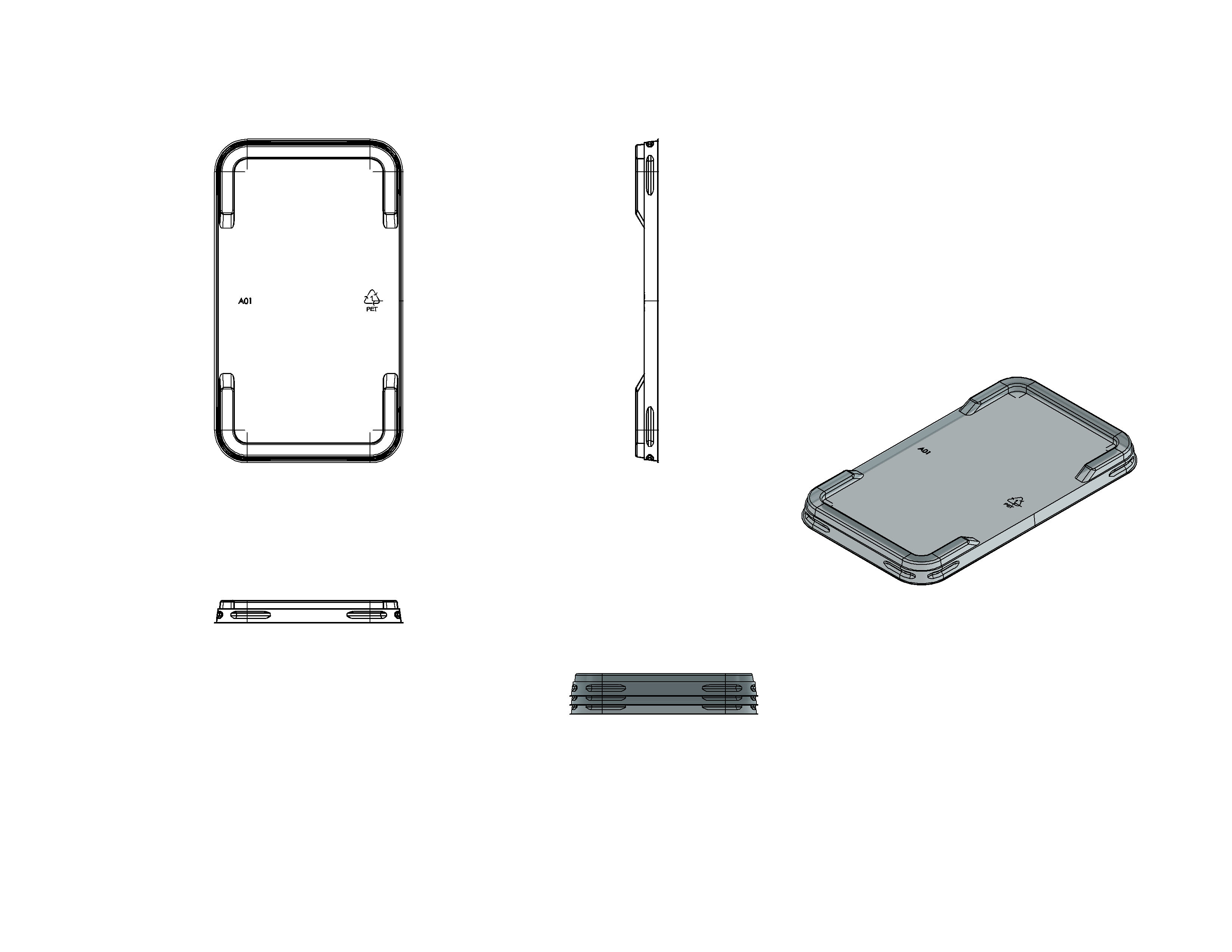 Lid For Wedge Sandwich Container